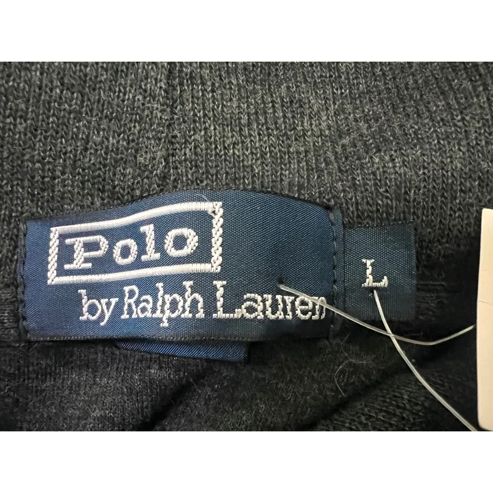 Polo Ralph Lauren Connoisseur‎ Hoodie Mens Large Charcoal Grey 100% Cotton NWT